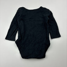 Load image into Gallery viewer, Unisex Baby Berry, black cotton bodysuit / romper, GUC, size 00,  