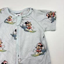 Load image into Gallery viewer, Unisex Disney, Mickey Mouse Christmas zip romper, GUC, size 00,  