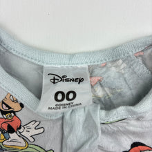 Load image into Gallery viewer, Unisex Disney, Mickey Mouse Christmas zip romper, GUC, size 00,  