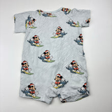 Load image into Gallery viewer, Unisex Disney, Mickey Mouse Christmas zip romper, GUC, size 00,  