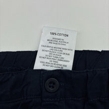 Load image into Gallery viewer, Boys Sprout, navy lightweight cotton shorts, elasticated, GUC, size 1,  