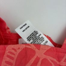 Load image into Gallery viewer, Girls Carters, coral cotton romper, butterflies, EUC, size 000,  