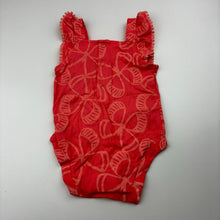 Load image into Gallery viewer, Girls Carters, coral cotton romper, butterflies, EUC, size 000,  