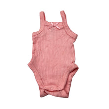 Load image into Gallery viewer, Girls Dymples, pink pointelle cotton singletsuit romper, EUC, size 0000,  