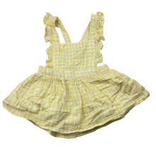 Load image into Gallery viewer, Girls Anko, lined cotton overalls dress, EUC, size 00, L: 36cm