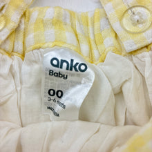 Load image into Gallery viewer, Girls Anko, lined cotton overalls dress, EUC, size 00, L: 36cm