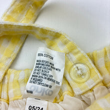 Load image into Gallery viewer, Girls Anko, lined cotton overalls dress, EUC, size 00, L: 36cm