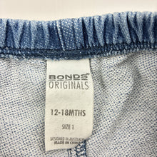 Load image into Gallery viewer, Unisex Bonds, ORIGINALS knit denim shorts, elasticated, FUC, size 1,  