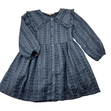 Load image into Gallery viewer, Girls Fox &amp; Finch, cotton lined cotton/linen blend long sleeve dress, GUC, size 3, L: 51cm