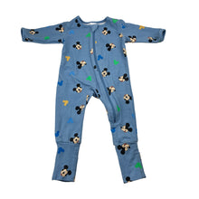 Load image into Gallery viewer, Boys Disney, Mickey Mouse stretchy zip coverall / romper, GUC, size 0000,  