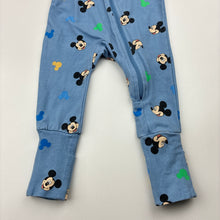 Load image into Gallery viewer, Boys Disney, Mickey Mouse stretchy zip coverall / romper, GUC, size 0000,  