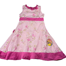 Load image into Gallery viewer, Girls Disney, Princess lined floral cotton dress, mark back hem, FUC, size 3, L: 59cm
