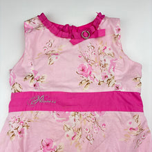 Load image into Gallery viewer, Girls Disney, Princess lined floral cotton dress, mark back hem, FUC, size 3, L: 59cm