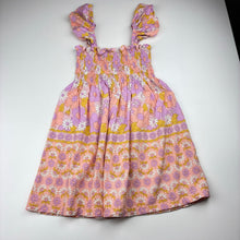 Load image into Gallery viewer, Girls Ekos, handmade lightweight floral summer dress, EUC, size 5-6, L: 58cm
