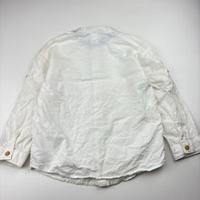 Load image into Gallery viewer, Boys H&amp;M, lightweight cotton long sleeve shirt, light mark on back, FUC, size 4,  