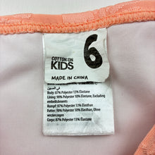 Load image into Gallery viewer, Girls Cotton On, 2 piece swim set, discolouration on back, FUC, size 6,  
