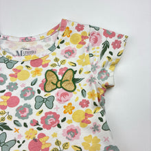 Load image into Gallery viewer, Girls Disney, Minnie Mouse floral peplum top, marks on front, FUC, size 4,  