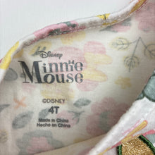 Load image into Gallery viewer, Girls Disney, Minnie Mouse floral peplum top, marks on front, FUC, size 4,  