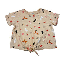 Load image into Gallery viewer, Girls Target, cotton Christmas tie front top, EUC, size 4,  