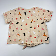 Load image into Gallery viewer, Girls Target, cotton Christmas tie front top, EUC, size 4,  