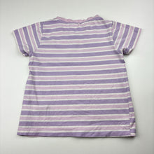 Load image into Gallery viewer, Girls Peter Alexander, striped stretchy pyjama top, GUC, size 2,  