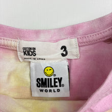 Load image into Gallery viewer, Girls Cotton On, tie dyed cotton tee / top, small mark on back, FUC, size 3,  