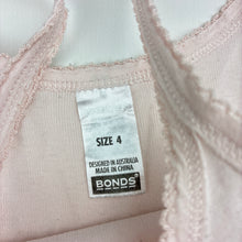 Load image into Gallery viewer, Girls Bonds, pink cotton singlet top, GUC, size 4,  