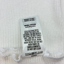Load image into Gallery viewer, Unisex Bonds, white ribbed cotton singlet top, FUC, size 1,  