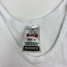 Load image into Gallery viewer, Unisex Bonds, white cotton chesty singlet top, GUC, size 8,  