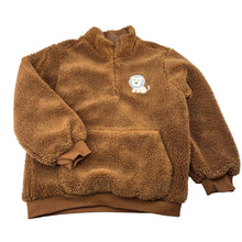 Load image into Gallery viewer, Boys lined, brown fleece sweater, lion, EUC, size 6,  