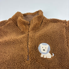 Load image into Gallery viewer, Boys lined, brown fleece sweater, lion, EUC, size 6,  