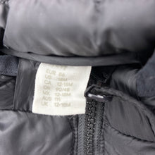 Load image into Gallery viewer, Unisex H&amp;M, black hooded puffer jacket / coat, GUC, size 1,  