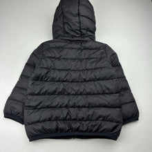 Load image into Gallery viewer, Unisex H&amp;M, black hooded puffer jacket / coat, GUC, size 1,  