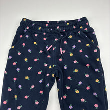 Load image into Gallery viewer, Girls Target, navy floral fleece lined track pants, Inside leg: 34.5cm, GUC, size 3,  