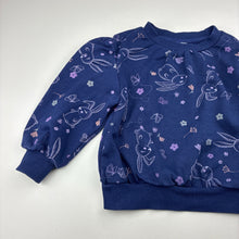 Load image into Gallery viewer, Girls Mango, navy fleece lined sweater / jumper, pilling, FUC, size 4,  