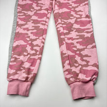 Load image into Gallery viewer, Girls THREADGIRLS, pink camo print fleece lined track pants, Inside leg: 61cm, FUC, size 9-10,  