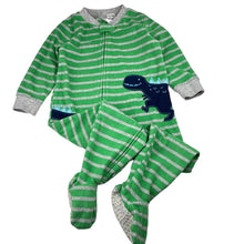 Load image into Gallery viewer, Boys Carters, fleece zip coverall / romper, dinosaur, GUC, size 2,  