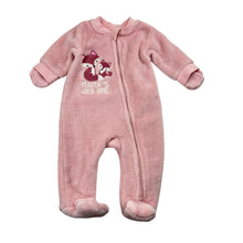 Load image into Gallery viewer, Girls Baby Berry, soft fleece zip coverall / romper, EUC, size 000,  
