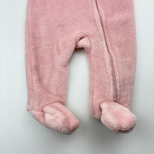 Load image into Gallery viewer, Girls Baby Berry, soft fleece zip coverall / romper, EUC, size 000,  
