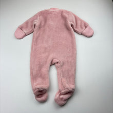 Load image into Gallery viewer, Girls Baby Berry, soft fleece zip coverall / romper, EUC, size 000,  