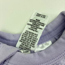 Load image into Gallery viewer, Unisex Bonds, purple fleece zip coverall / romper, GUC, size 0000,  