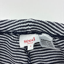 Load image into Gallery viewer, Unisex Seed, navy &amp; white stripe cotton pyjama pants, GUC, size 4,  
