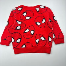 Load image into Gallery viewer, Boys George, Marvel, Spiderman cotton sweater / jumper, wash fade, pilling &amp; small marks, FUC, size 2-3,  