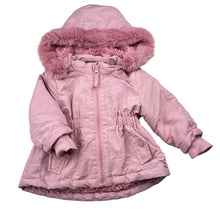 Load image into Gallery viewer, Girls Baby Berry, pink fleece lined hooded jacket / coat, EUC, size 0,  