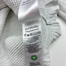 Load image into Gallery viewer, Girls purebaby, organic cotton / wool knit cardigan,*marks front &amp; right sleeve*, FUC, size 0,  