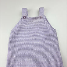 Load image into Gallery viewer, Girls Seed, knitted cotton overalls, *mild discolouration neck*, FUC, size 000,  
