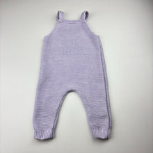 Load image into Gallery viewer, Girls Seed, knitted cotton overalls, *mild discolouration neck*, FUC, size 000,  