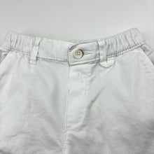Load image into Gallery viewer, Boys Zara, white stretch cotton shorts, adjustable, FUC, size 4,  