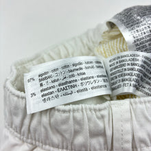 Load image into Gallery viewer, Boys Zara, white stretch cotton shorts, adjustable, FUC, size 4,  