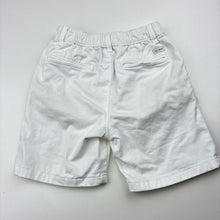 Load image into Gallery viewer, Boys Zara, white stretch cotton shorts, adjustable, FUC, size 4,  